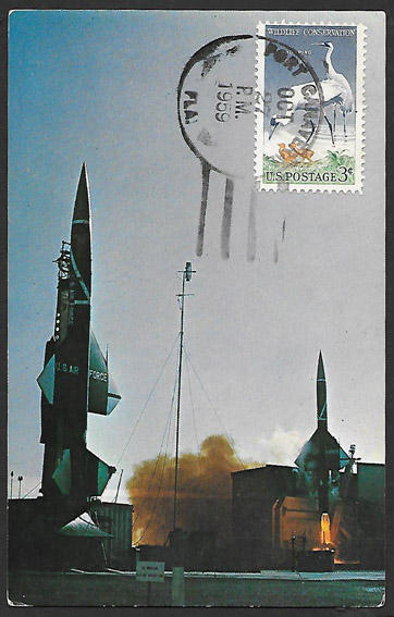 Картмаксимум Запуск 2-х ракет Бомарк. Космодром Канаверал. Флорида. США 27 октября 1959 г.